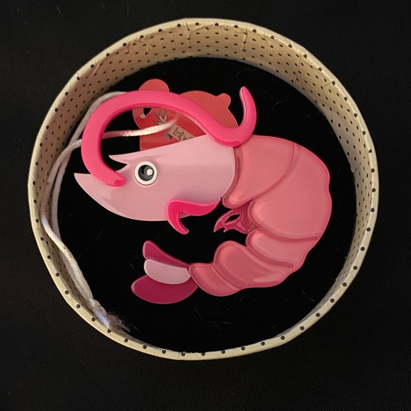 Sold Out-Erst Wilder Brian B Quaid Pink Shrimp Brooch Pin - Picture 3 of 5
